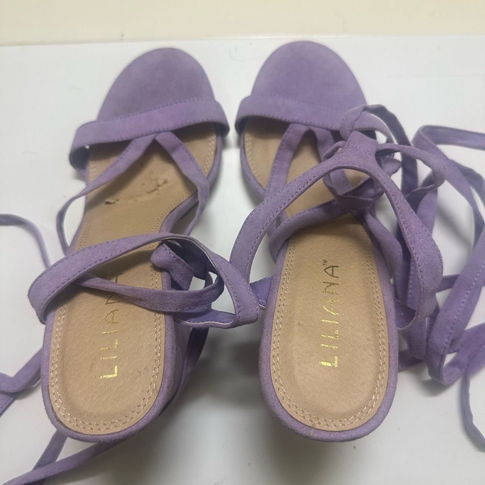 Liliana Lavender Strappy Sandals
